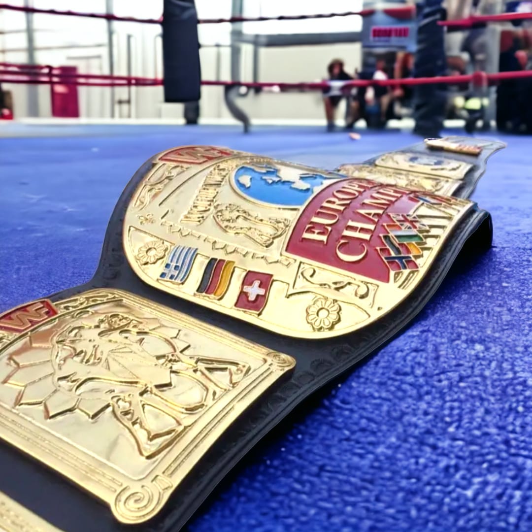 WWF European Championship Belt | copy-of-the-world-wrestling-federation-intercontinental-title-1986-1988-with-red-wf-logo-1 | championship belt | MnM Belts