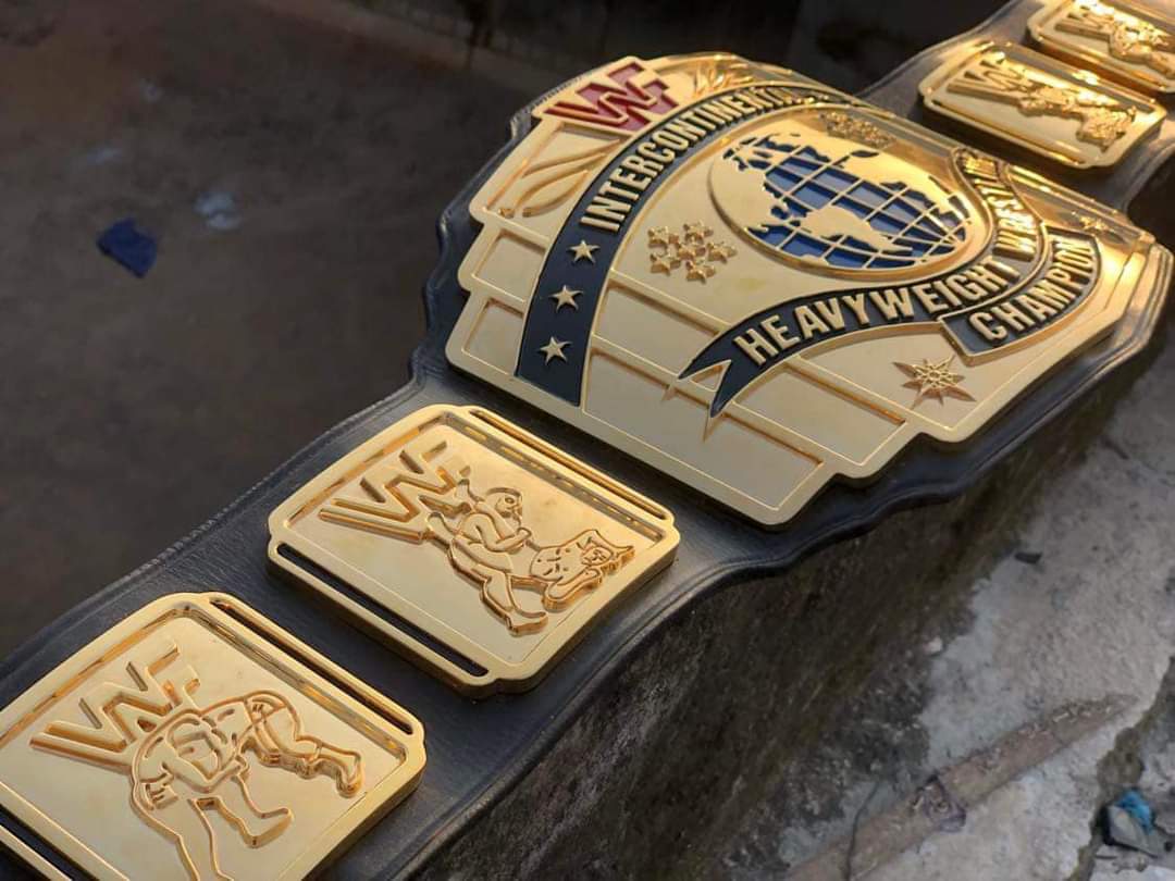 The World Wrestling Federation Intercontinental Title (1986-1988) with Red WF logo